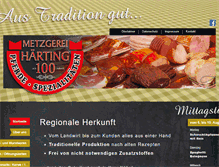 Tablet Screenshot of metzgerei-haerting.de